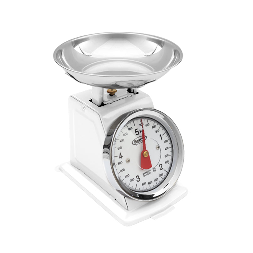 MAURY'S BILANCIA DA CUCINA IN ACCIAIO DA 5 KG DIAMETRO PIATTINO 16 CM