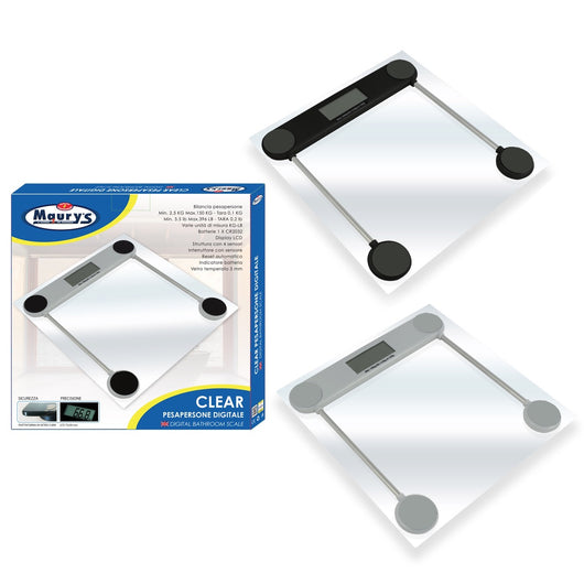 MAURY'S BILANCIA PESAPERSONE DIGITALE CLEAR COLORI ASSORTITI