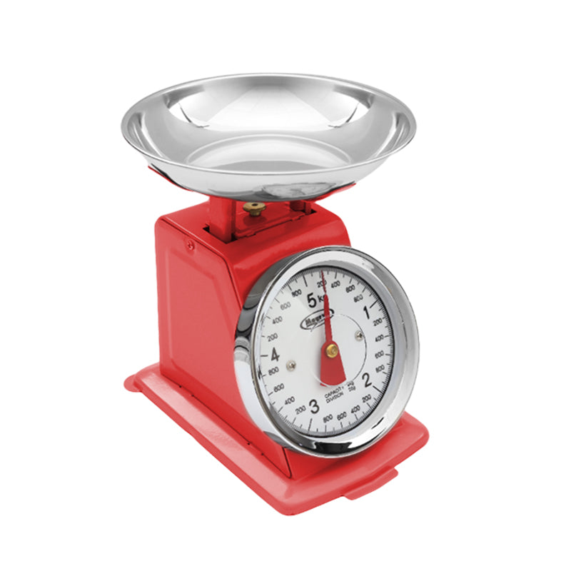 MAURY'S BILANCIA DA CUCINA IN ACCIAIO DA 5 KG DIAMETRO PIATTINO 16 CM