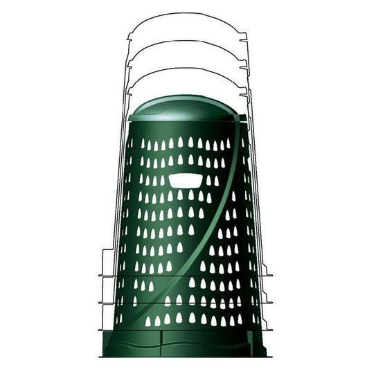 BAMA PATTUMIERA VARIO TRESPOLO PORTASACCO DA GIARDINO 110LT NERO-VERDE