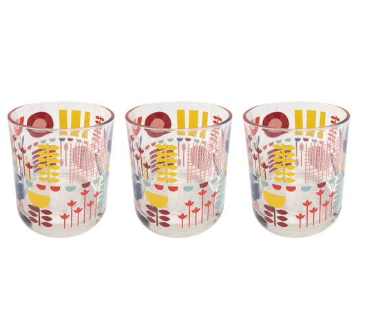 MAURY'S NORDIC BICCHIERI PER ACQUA 3 PZ FANTASIA MULTICOLOR