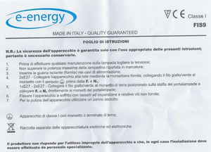 LENA LAMPADA APPLIQUE 1 LAMPADINA E27 30 CM