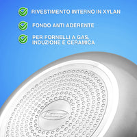 MAURY'S CHEF INDUCTION CASSERUOLA 18 CM CON FONDO IN TECNOLOGIA XYLAN