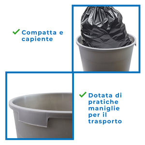 PATTUMIERA BASCULANTE PER RACCOLTA DIFFERENZIATA 70LT RICICLO MISTO