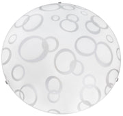 BETTA LAMPADA PLAFONIERA 2 LAMPADINE E27 40 CM CERCHI