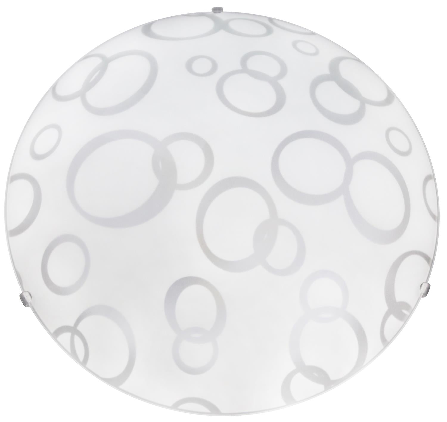 BETTA LAMPADA PLAFONIERA 2 LAMPADINE E27 40 CM CERCHI