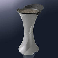 POSACENERE A COLONNA DA TERRA SMOKING SILVER CON SETACCIO E SABBIA