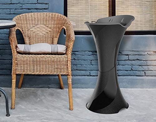 POSACENERE A COLONNA DA TERRA SMOKING SILVER CON SETACCIO E SABBIA