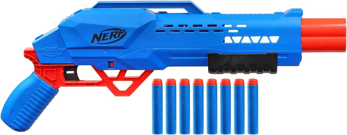 NERF ALPHA STRIKE BIG CAT SABBIATURA DOPPIA CANNA SPARA 2 FRECCETTE DI FILA CON 8 FRECCETTE 8+ ANNI