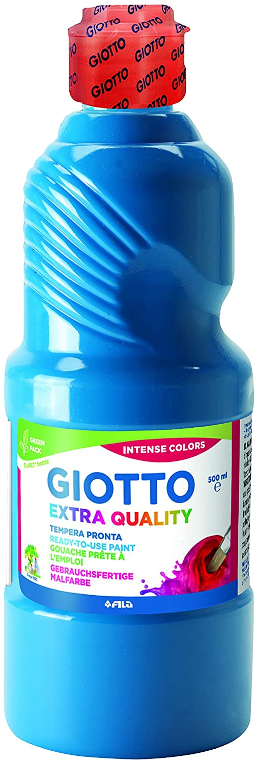 GIOTTO TEMPERA 500ML CIANO LAVABILE SENZA GLUTINE
