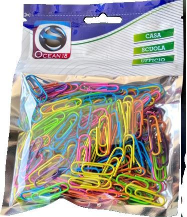 ATTACHES PICCOLE IN ACCIAIO IDEALI PER FERMARE I FOGLI 200 PZ COLORATE