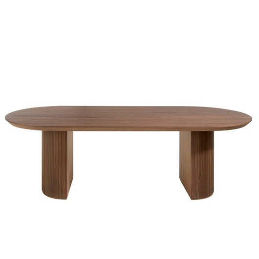 Tavolo da pranzo mezza punta ovale noce