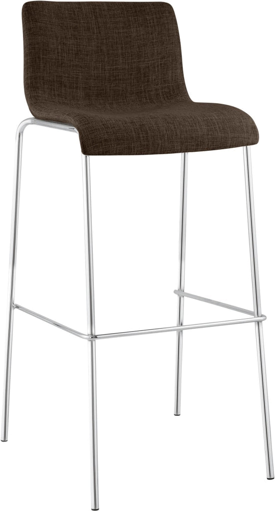 Sgabello bar Hoover in tessuto a 4 piedi struttura cromata 2