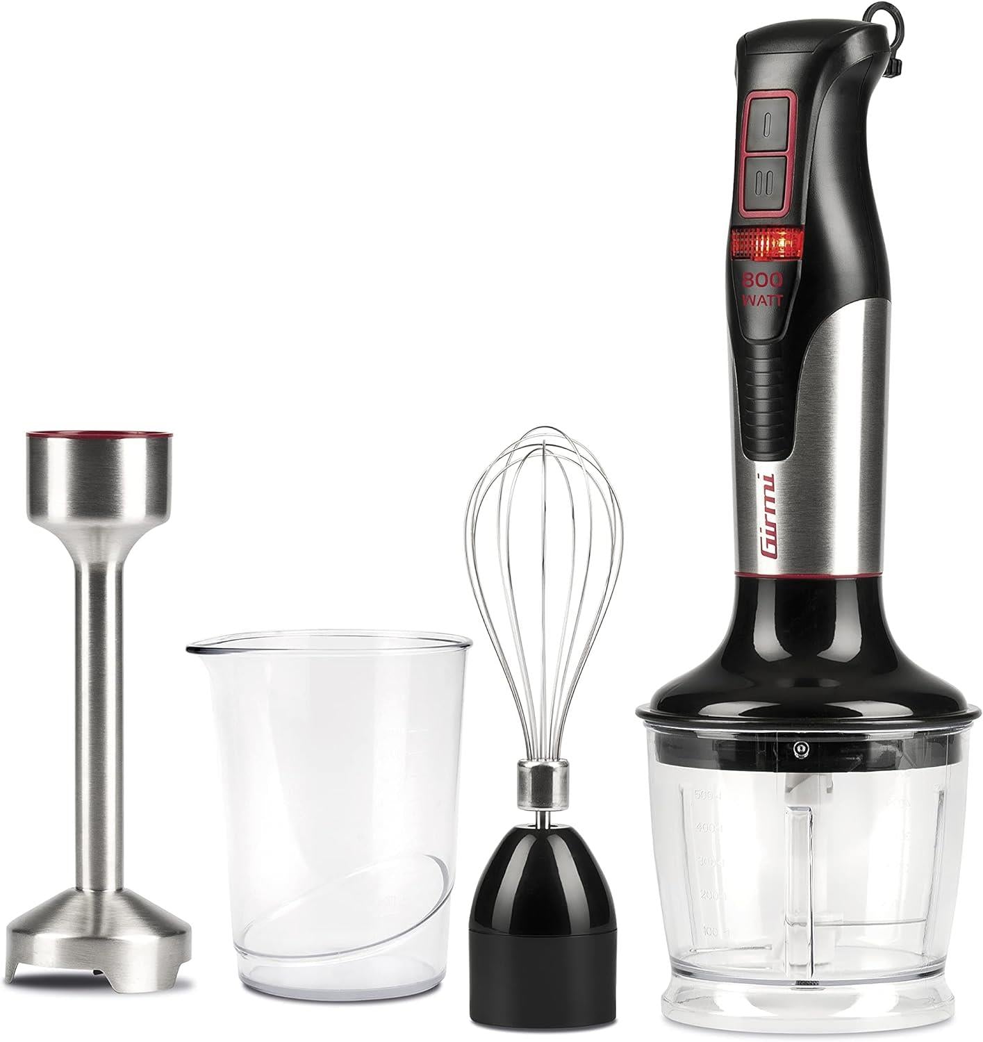 GIRMI MX39 MIXER A IMMERSIONE CON KIT 800 WATT 4 LAME FUSTO 19 CM