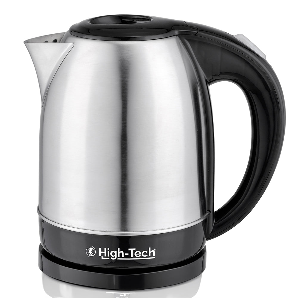 HIGH-TECH BOLLITORE ELETTRICO 2200 W IN ACCIAIO INOX 1,7 L ARGENTO E NERO CON ROTAZIONE E AUTOMATIC SWITCH OFF