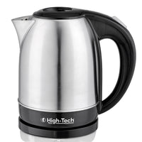 HIGH-TECH BOLLITORE ELETTRICO 2200 W IN ACCIAIO INOX 1,7 L ARGENTO E NERO CON ROTAZIONE E AUTOMATIC SWITCH OFF