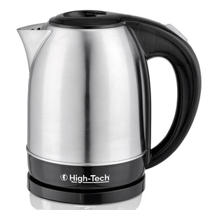 HIGH-TECH BOLLITORE ELETTRICO 2200 W IN ACCIAIO INOX 1,7 L ARGENTO E NERO CON ROTAZIONE E AUTOMATIC SWITCH OFF