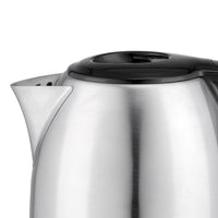 HIGH-TECH BOLLITORE ELETTRICO 2200 W IN ACCIAIO INOX 1,7 L ARGENTO E NERO CON ROTAZIONE E AUTOMATIC SWITCH OFF