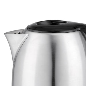 HIGH-TECH BOLLITORE ELETTRICO 2200 W IN ACCIAIO INOX 1,7 L ARGENTO E NERO CON ROTAZIONE E AUTOMATIC SWITCH OFF