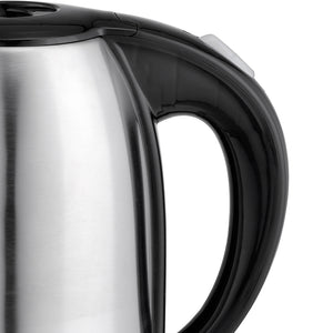 HIGH-TECH BOLLITORE ELETTRICO 2200 W IN ACCIAIO INOX 1,7 L ARGENTO E NERO CON ROTAZIONE E AUTOMATIC SWITCH OFF