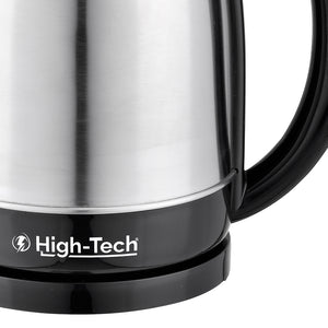 HIGH-TECH BOLLITORE ELETTRICO 2200 W IN ACCIAIO INOX 1,7 L ARGENTO E NERO CON ROTAZIONE E AUTOMATIC SWITCH OFF