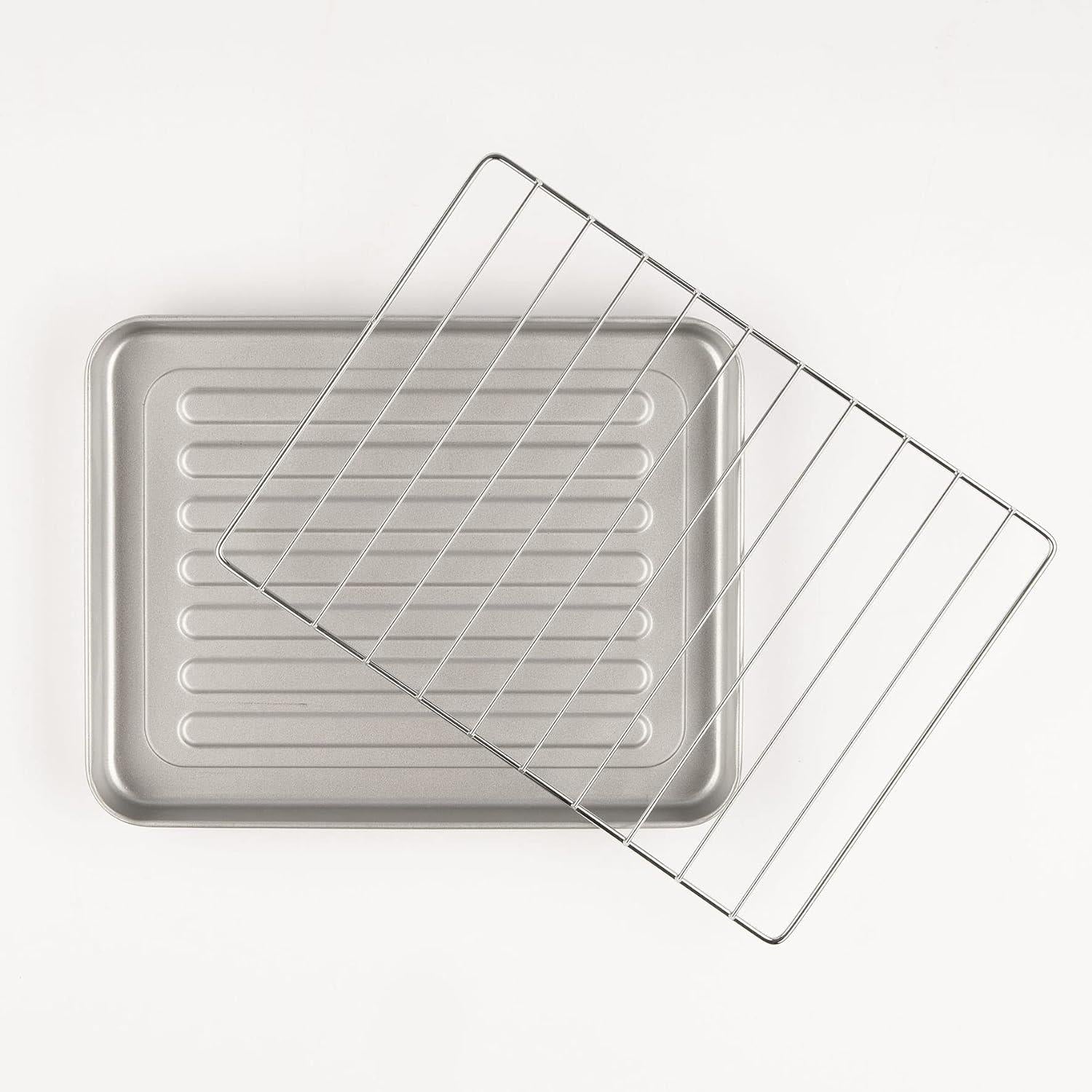 FERRARI G10169 FORNETTO ELETTRICO 10 LITRI 800 W TIMER 60 MIN FONDO APRIBILE 100-230°C GRIGLIA INOX ROSSO/NERO