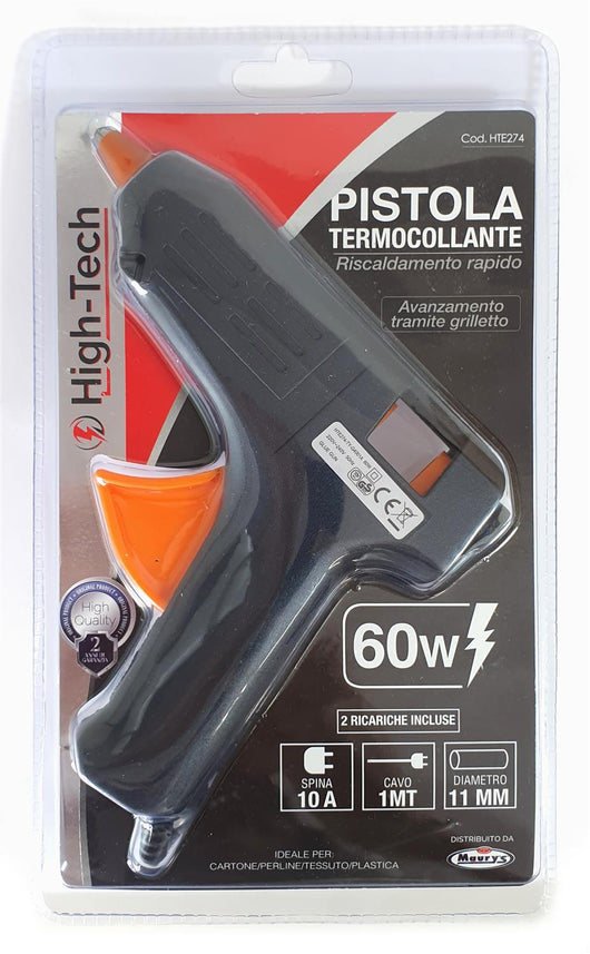 PISTOLA TERMO COLLANTE 60W 230V RICAMBIO 11 MM CON CAVO -  HIGH-TECH