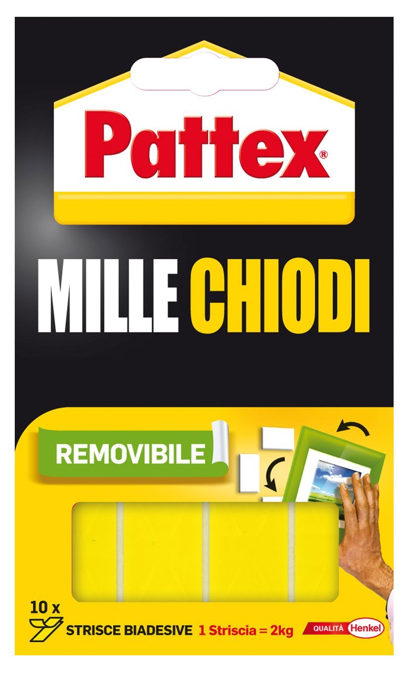 PATTEX MILLE CHIODI TAPE REMOVIBILE 10 TASSELLI