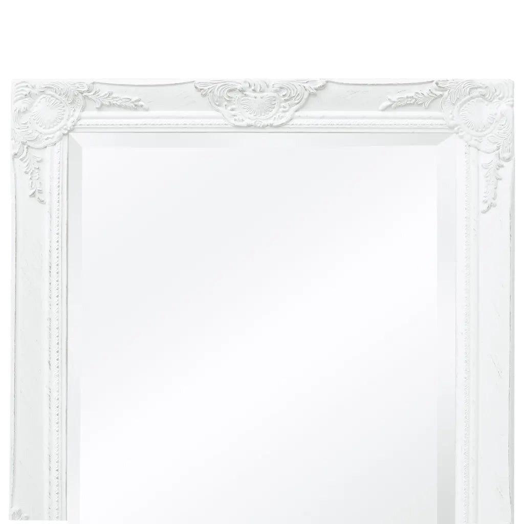 Specchio da Parete-Specchio a muro Stile Barocco 100x50 cm Bianco
