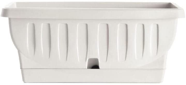 BAMA FIORIERA NATURA IN PLASTICA RETTANGOLARE 60 CM COLORE BIANCO