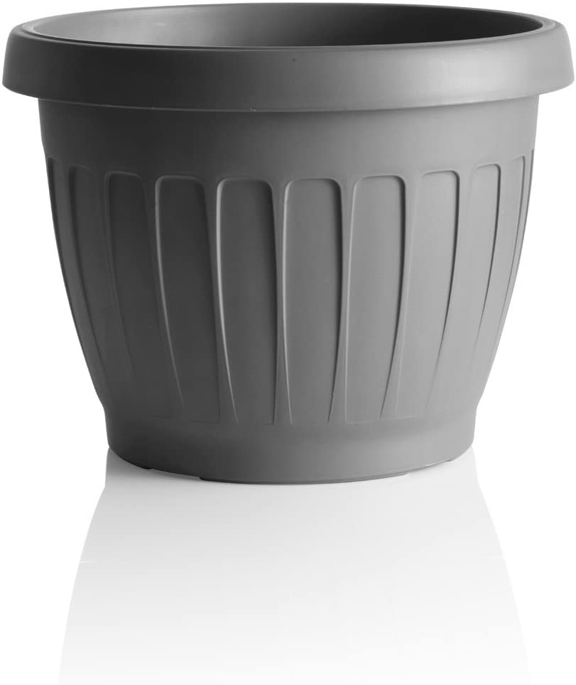BAMA VASO DA TERRA IN PLASTICA ROTONDO 40 CM COLORE GRIGIO
