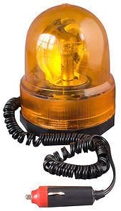 LAMPEGGIANTE MECCANICO FLASH LIGHT CON LUCE ROTANTE ARANCIONE