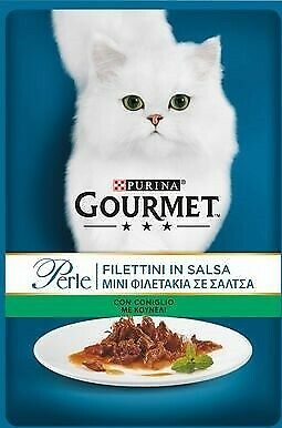 GOURMET PERLE FILETTINI AL CONIGLIO IN SALSA 85 GRAMMI