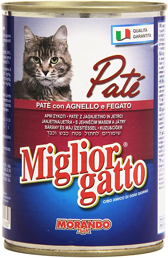 MIGLIOR GATTO PATÈ CON AGNELLO E FEGATO IN CONFEZIONE DA 405 GR