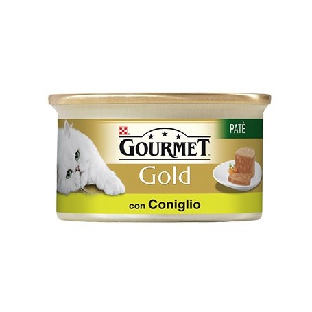 PURINA GOURMET GOLD PATÈ PER GATTO AL GUSTO CONIGLIO IN FORMATO DA 85 GRAMMI