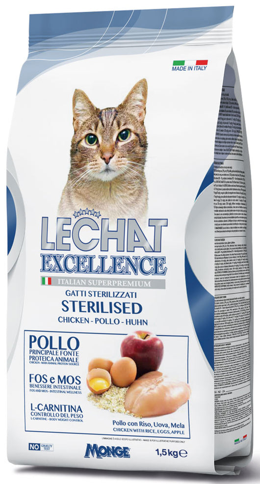 LECHAT EXCELLENCE CROCCANTINI GATTO 1,5 KG STERILIZZATO AL POLLO