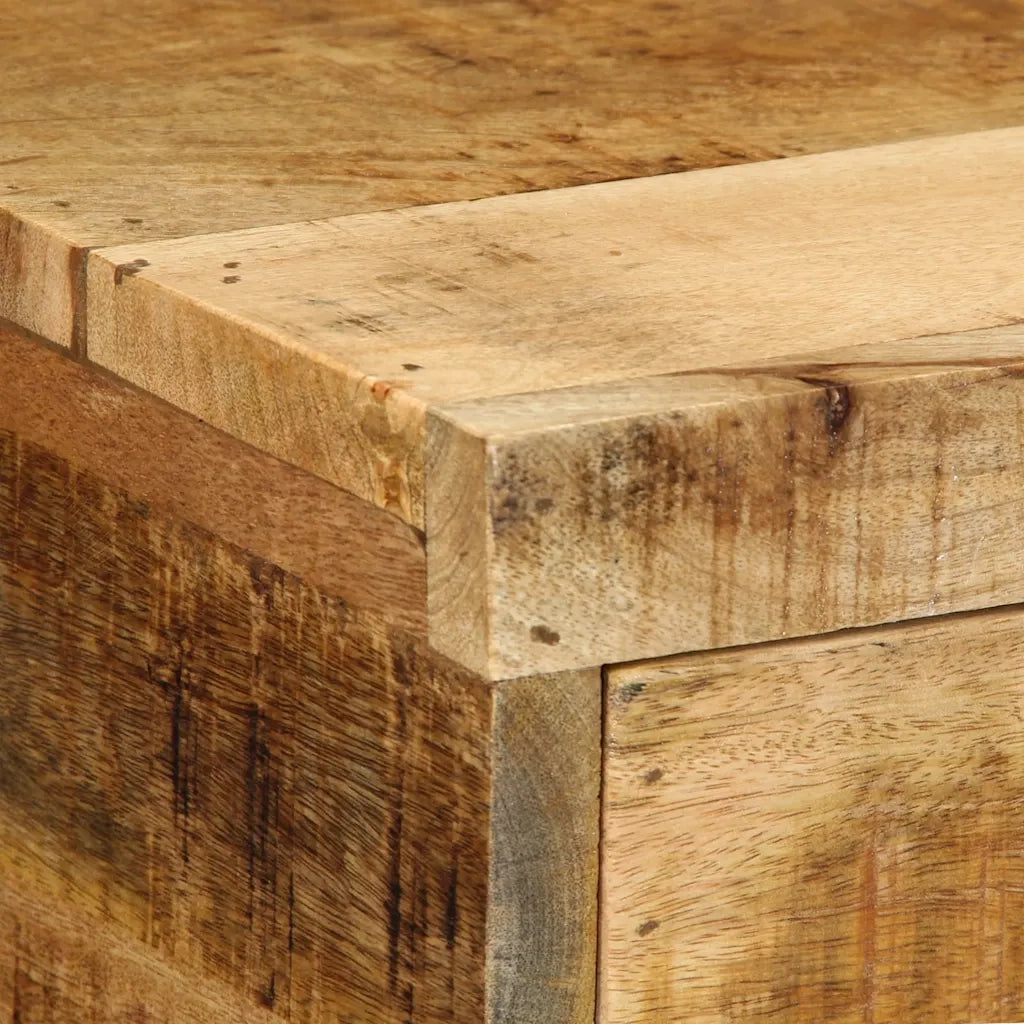 Mobile TV a Parete 80x30x19 cm Legno Grezzo Massello di Mango 4017461