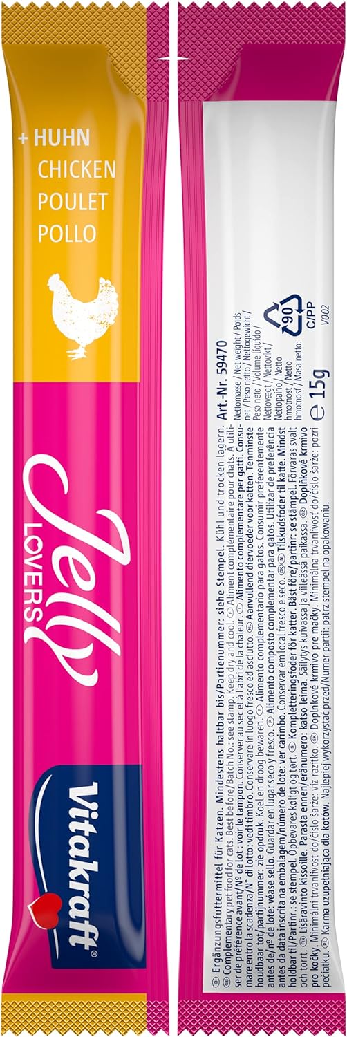 JELLY LOVERS SNACK PER IL GATTO IN CONFEZIONE DA 6X15 GR POLLO E TACCHINO