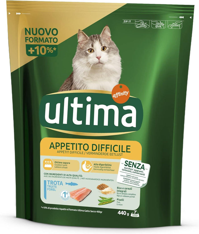 ULTIMA CROCCHETTE PER GATTO 440 GR GUSTO TROTA PER GATTI CON APPETITO DIFFICILE