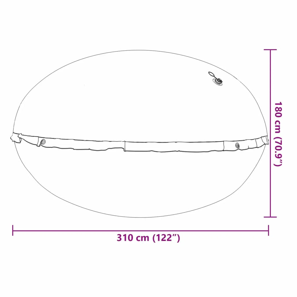 Cuscino invernale per piscina Blu ? 310 x 180 cm PVC CFW5708238