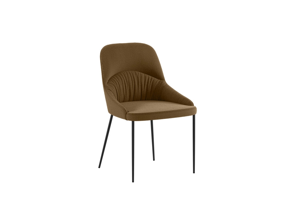 Set 4 Sedie Ginevra 54x63x89 cm in Tessuto Easy-Clean Marrone
