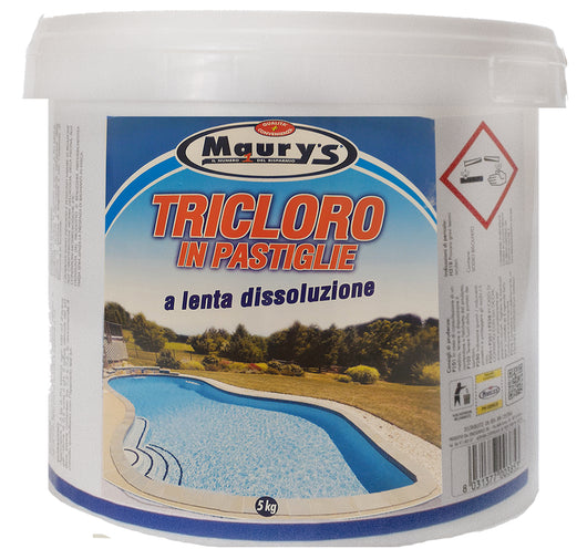 MAURY'S TRICLORO 5KG TRATTAMENTO IN PASTIGLIE PER PISCINA