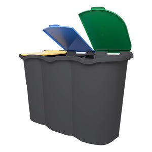 UNICA PATTUMIERA PER RACCOLTA DIFFERENZIATA CON 3 SCOMPARTI 80LT