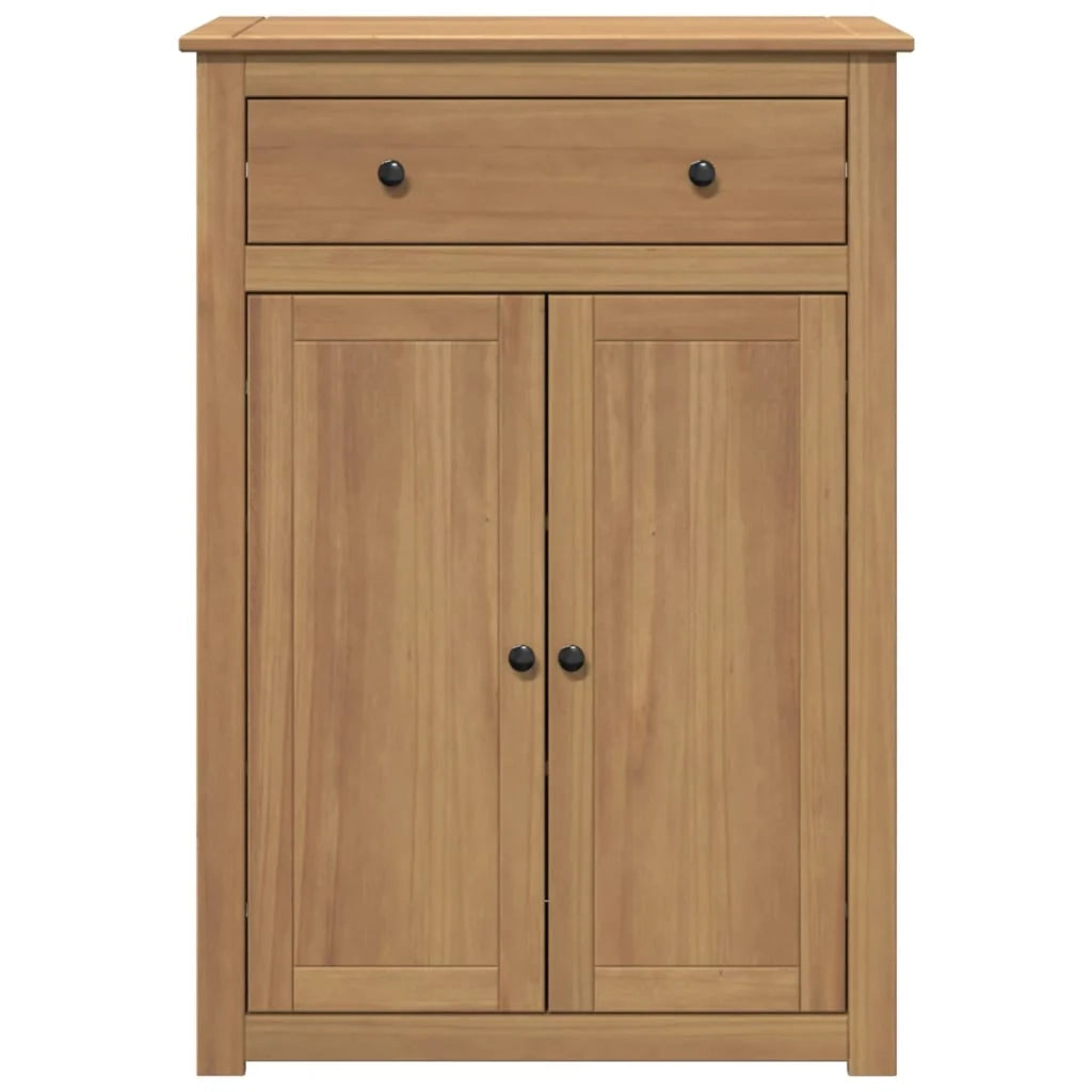 Scarpiera mobiletto portascarpe mobile per ingresso/corridoio/soggiorno Panama 80 x 40 x 114 cm legno massello di pino marrone 02_0022038