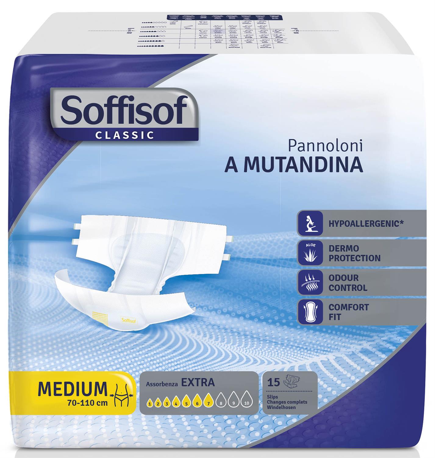 SOFFISOF PANNOLONI A MUTANDINA ASSORBENZA 7 EXTRA MISURA MEDIUM 15PZ