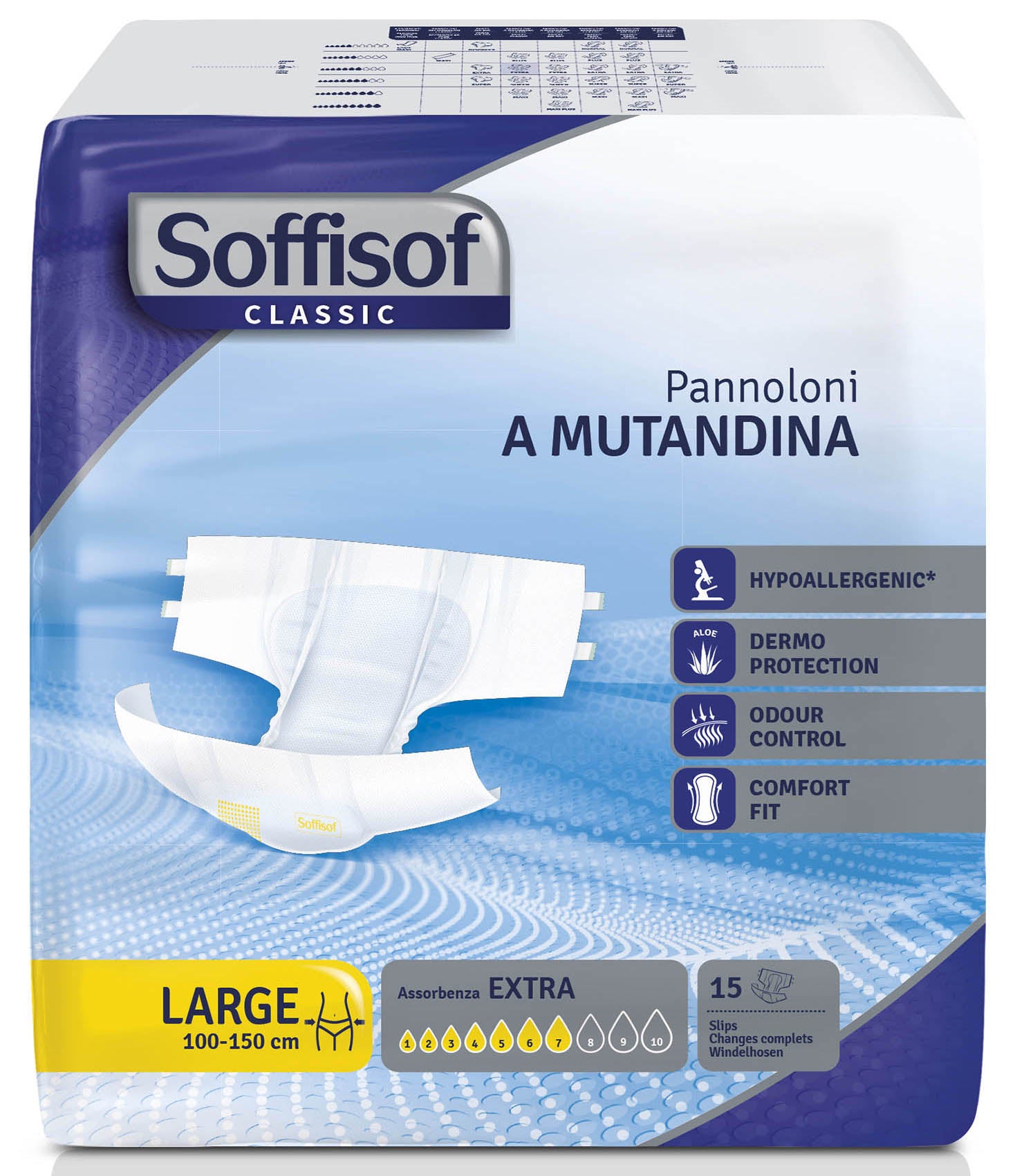 SOFFISOF PANNOLONI A MUTANDINA ASSORBENZA 7 EXTRA MISURA LARGE 15PZ
