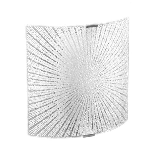 LIGHT PLAFONIERA IN VETRO QUADRATA DA 26 X 26 CM IN COLORE BIANCO