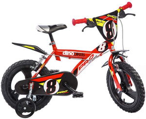 BICICLETTA 16 POLLICI ROSSA BAMBINO MTB MOUNTAIN BIKE CON ROTELLE
