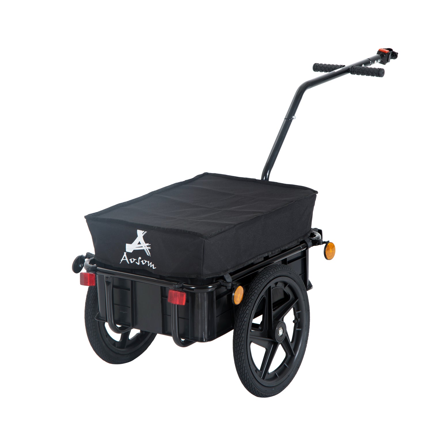 CARRELLO A RIMORCHIO PER BICICLETTA PORTA OGGETTI IN ACCIAIO 144X59X80CM