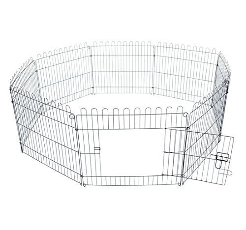 RECINTO PER ANIMALI A GABBIA IN ACCIAIO 158 X 61CM NERO